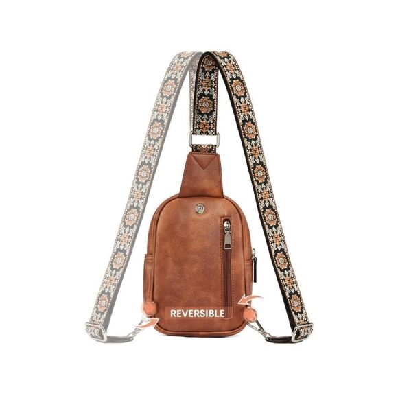 Leather Cross Body Sling Bag - Picture 4 of 5